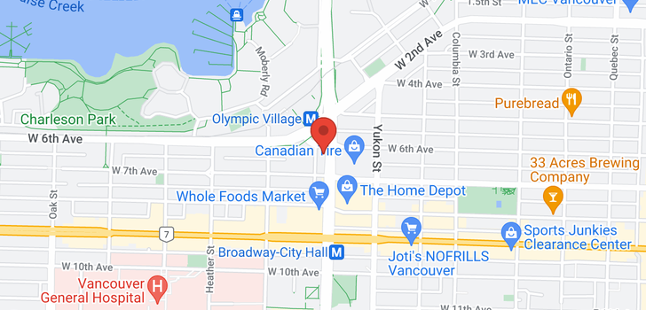 map of 305 2211 CAMBIE STREET